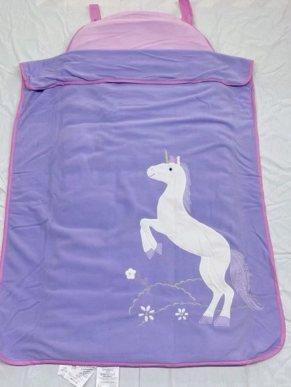 PBK pottery Barn Kids Purple Unicorn Girl's Nap Mat SLEEPING BAG